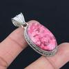 Thulite Gemstone Pendant Solid 925 Sterling Silver Pendant Jewelry Gift For Unisex