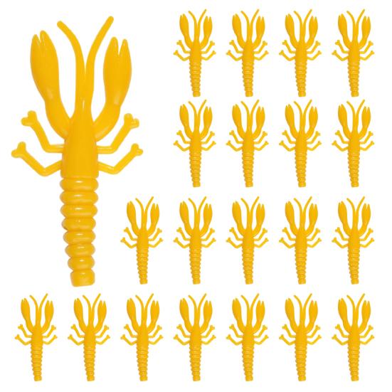 20Pcs/Set 5.2CM/1G Soft Crayfish Lure Realistic Bionic Colorful Lobster Swimbait Artificial Shrimp Bait