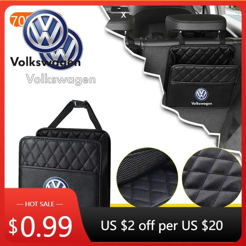 PET1 For VOLKSWAGEN VW GTI B5 2025 Hot For Volkswagen Seat Storage Bag PU Leather Box Storage Bag Phone Tissue Drink Purse For Volksw