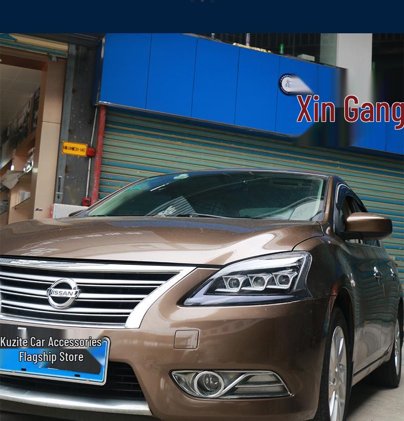 Светодиодная фара в сборе для 12-14 Sylphy: Дневные ходовые огни, Динамичные указатели поворота