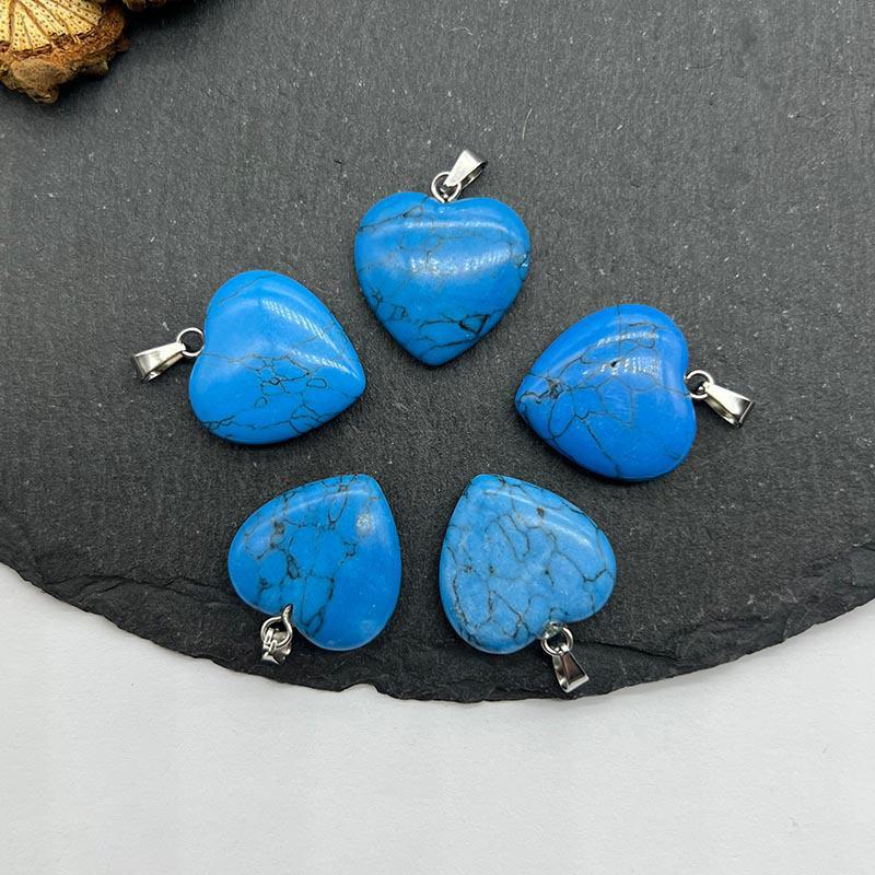 Ожерелье с подвеской из натурального хрустального камня в форме сердца, аксессуары - Ювелирные изделия с подвеской Love