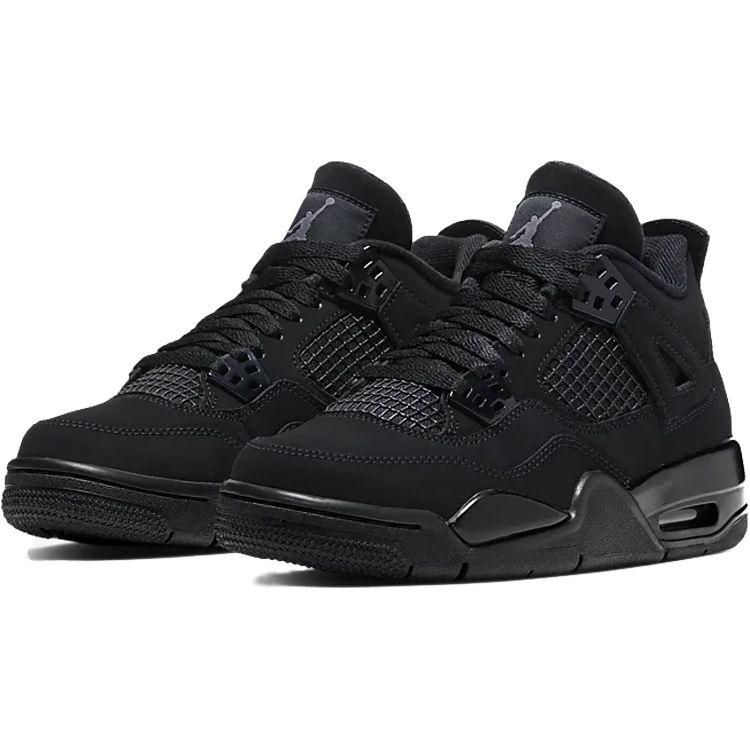 Кроссовки Air Jordan 4 Retro GS Black Cat 2020 для детей, светло-графитовые 408452-010