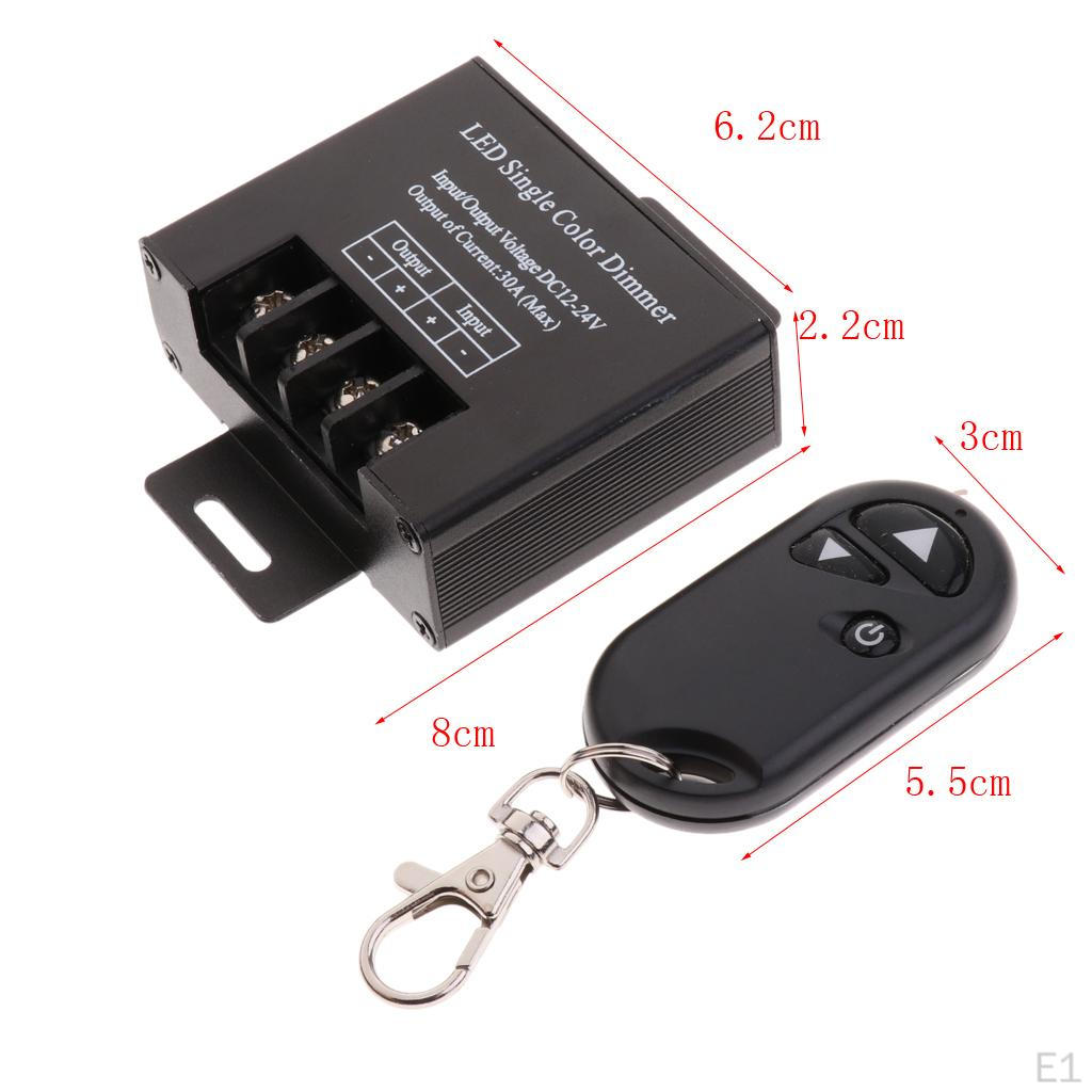 RF 12V-24V 30A LED Dimmer Controller for single +4key