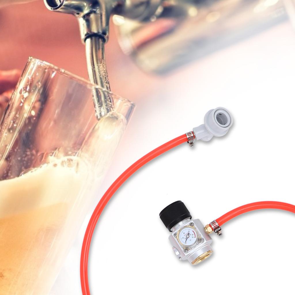 Мини-регулятор газа CO2 5/16 дюймов в сборе с быстроразъемным разъемом для газопровода, манометр