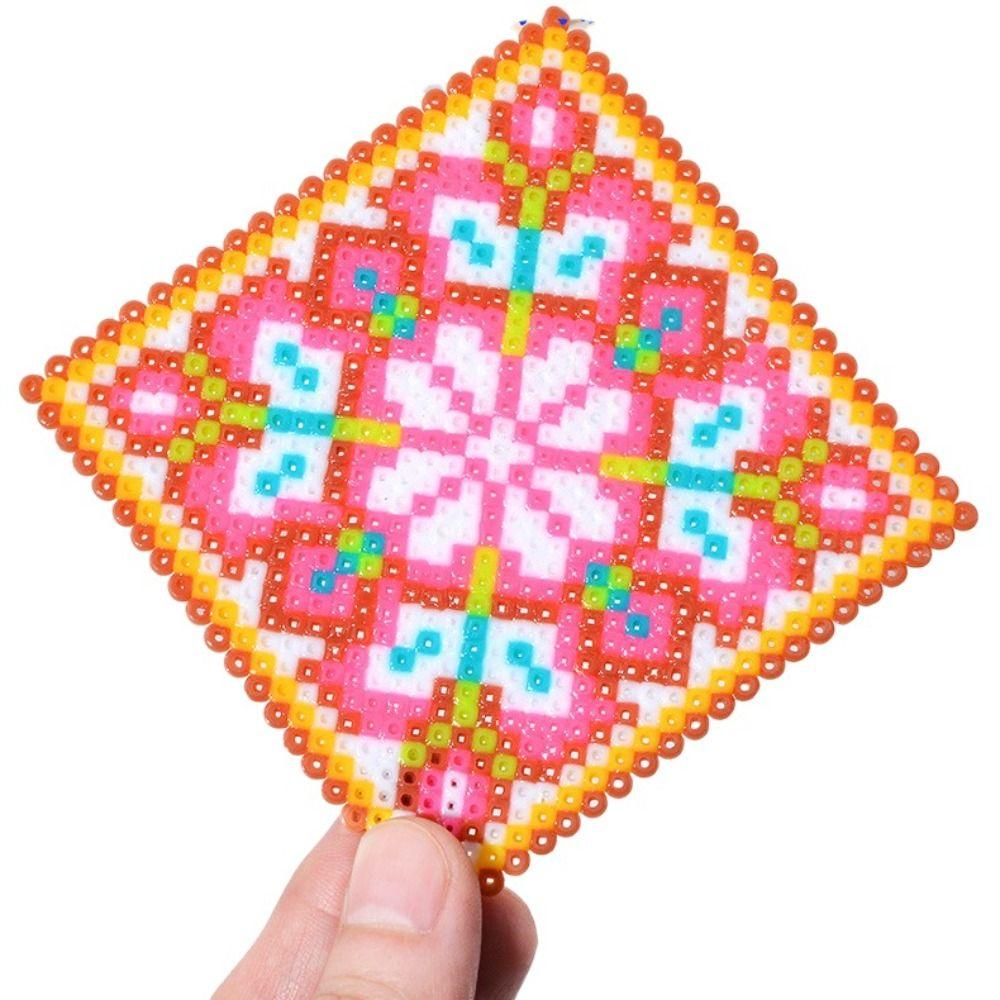 Набор для рукоделия «Сделай сам» из бобовых, листы для пегборда, термонаклейки с бусинами, обучающие игрушки