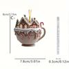 Christmas Tree Decorations 2D Christmas Cottage Warm Little Coffee Cup Christmas Christmas Gemstones And Crystals For Crafts