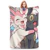 1PC Pokemons Theme Anime Eevee  Winter Blankets for Adults Bedding Home Interior Sofa Knee