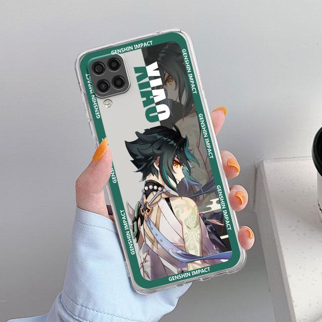 Genshin Impact Game милый прозрачный чехол для Samsung Galaxy A52 A12 A51 A32 A21s A71 A32 A22 50 A70 A31 A72 5G чехол для телефона