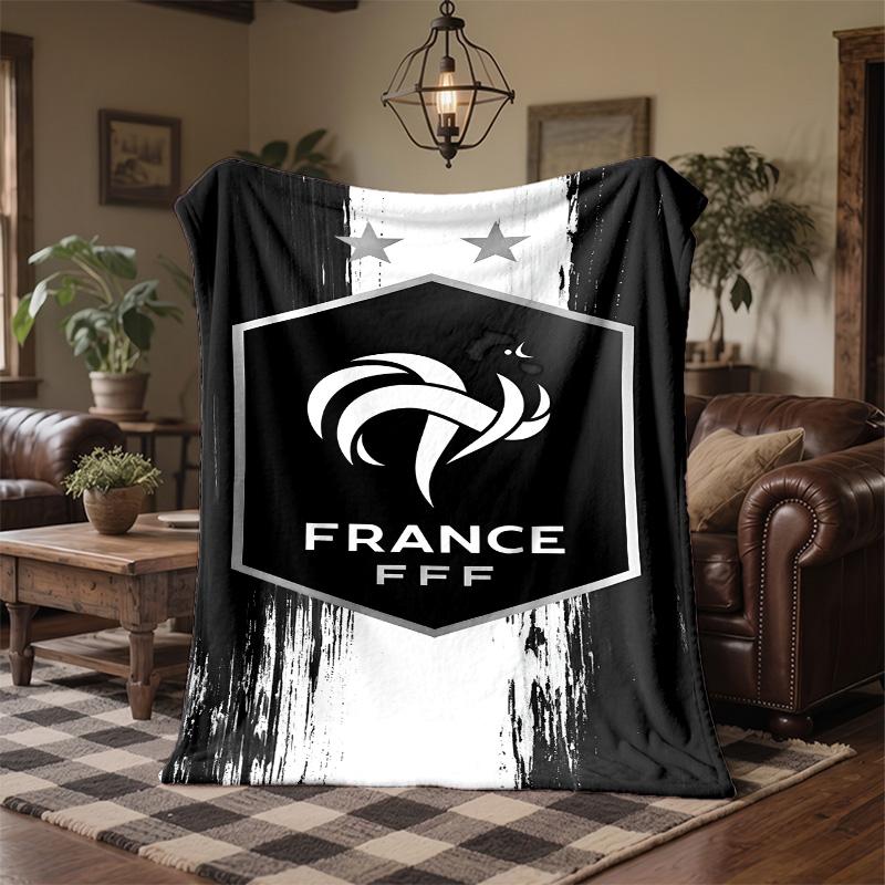 France national football team Print Flannel Blanket Soft Warm Sofa Bed Throw Blanket For Home Office Bedroom