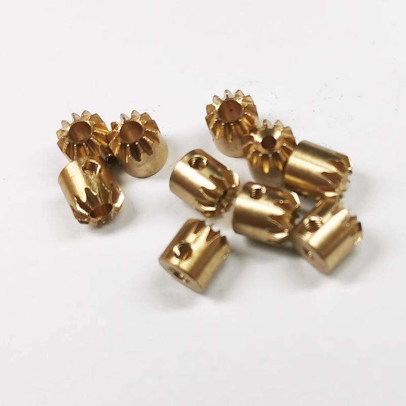 90 Degree Brass Metal Bevel Gear Models Right Angle Transmission 0.5M 12T 2/3mm gear