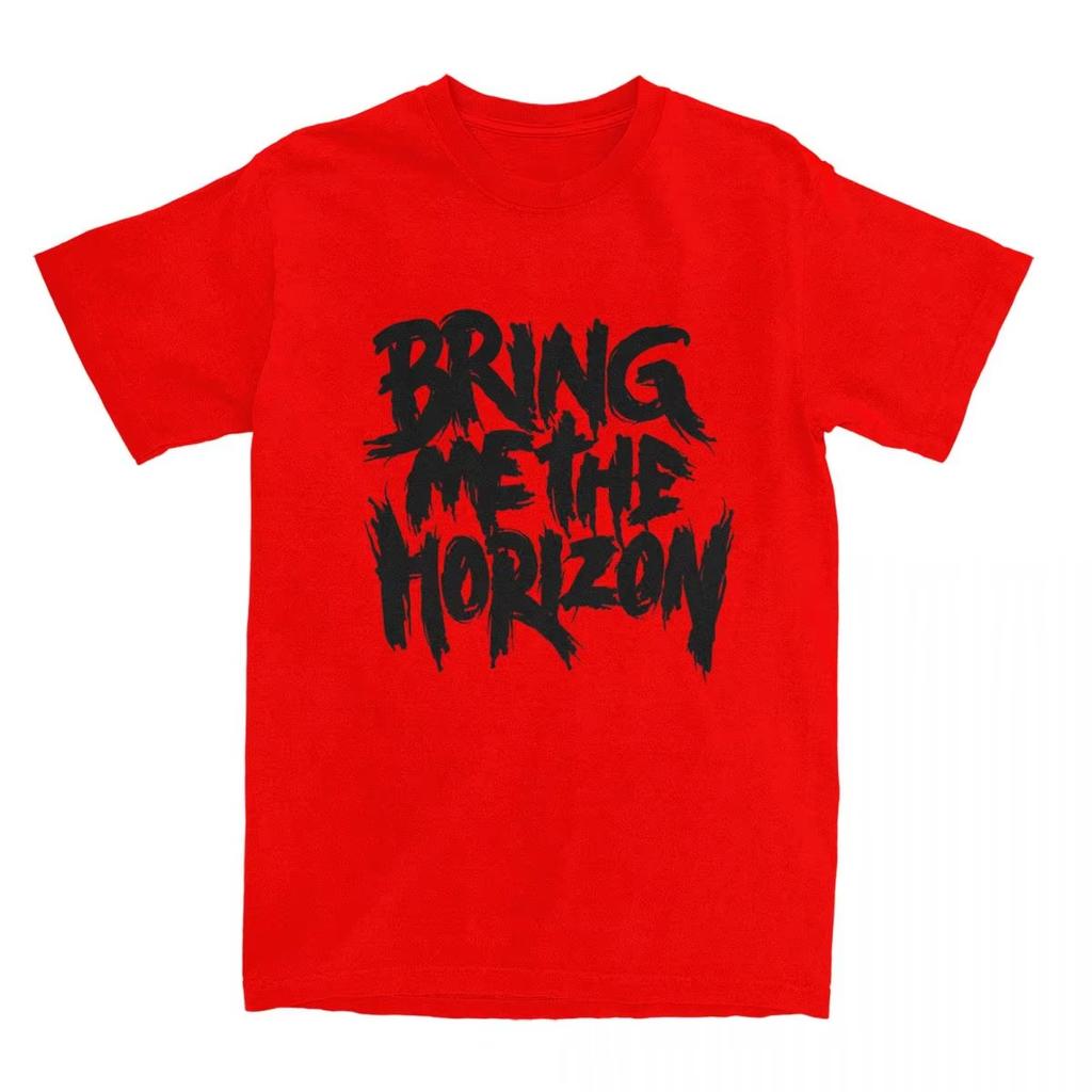 Футболка Bring My Horizon Футболка BMTH Music Футболка с коротким рукавом Y2K Забавный топ Летний хлопок Круглый вырез Очень большая Харадзюку