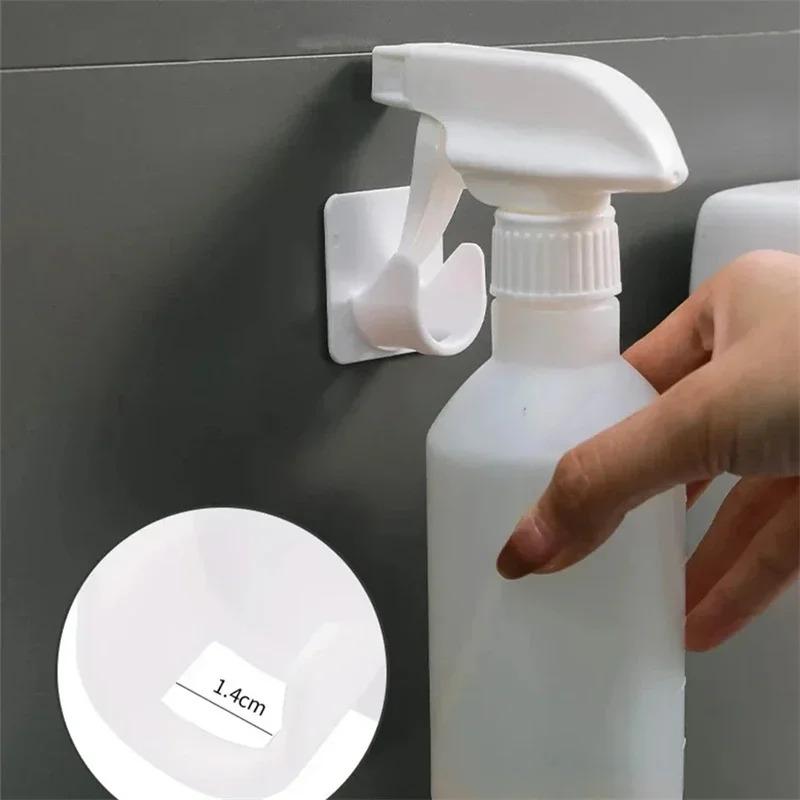 Bathroom Shower Curtain Rod Accessories: 2-20Pcs Strong Self-Adhesive Holder Hooks, Adjustable Wall Fixed Clips