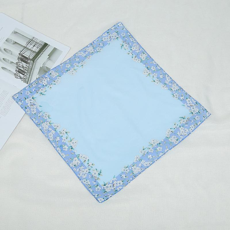 Популярные женские носовые платки с цветочным принтом из хлопка, женские носовые платки для детей, полотенца для лица и рук, рождественские подарки