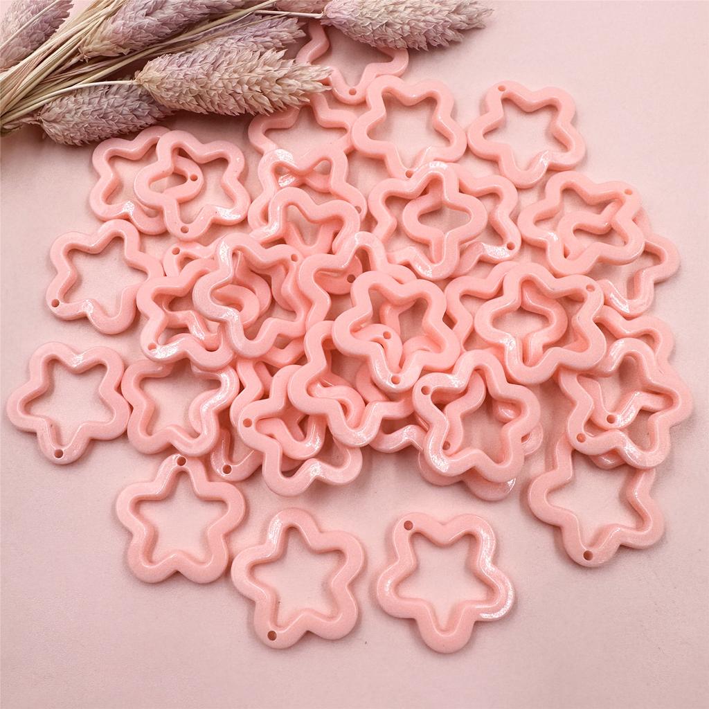 Высококачественная подвеска в виде звезды пентаграммы, 40 шт., подвески цвета конфет для ожерелья, сережек, изготовление украшений своими руками, 30 мм, акрил