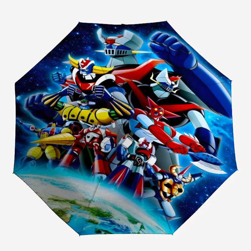 1pc UFO Robot Grendizer1 Umbrella, Sun Protection, And UV Shielding. It Has Eight Sturdy Ribs for Outdoor Use And Perfect Gift