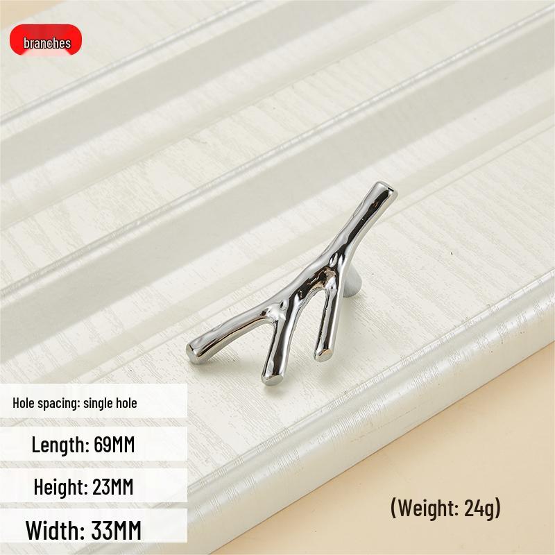 European Retro Black Branch Handle for Modern Kitchen or Wardrobe