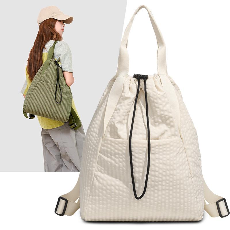 Школьный рюкзак-мешок Женский спортивный водонепроницаемый нейлоновый Дорожный большой вместимости Корейская версия Повседневный Высокая ценность Модный Наплечный рюкзак