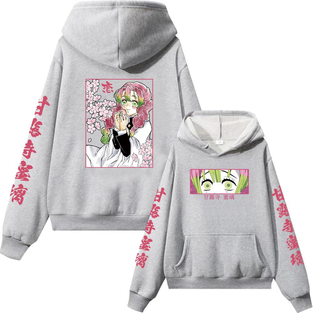 Убийца демонов Игуро Обанай и Канродзи Мицури Аниме Толстовки с капюшоном Толстовка Пуловеры Мужчина Женщина Пара Уличная одежда мультяшные толстовки