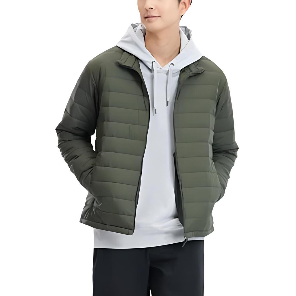 Uniqlo Однотонная легкая пуховая куртка с воротником-стойкой Мужская верхняя одежда 463247-56