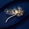 Chinese Style Enamel Auspicious Cloud Brooch High-End Feminine Elegance Flower Pin Exquisite Retro Corsage Suit Accessories