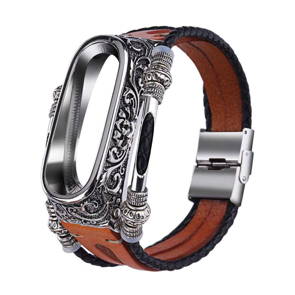 Сменный ремешок из кожи, металлический чехол для Xiaomi Mi 4