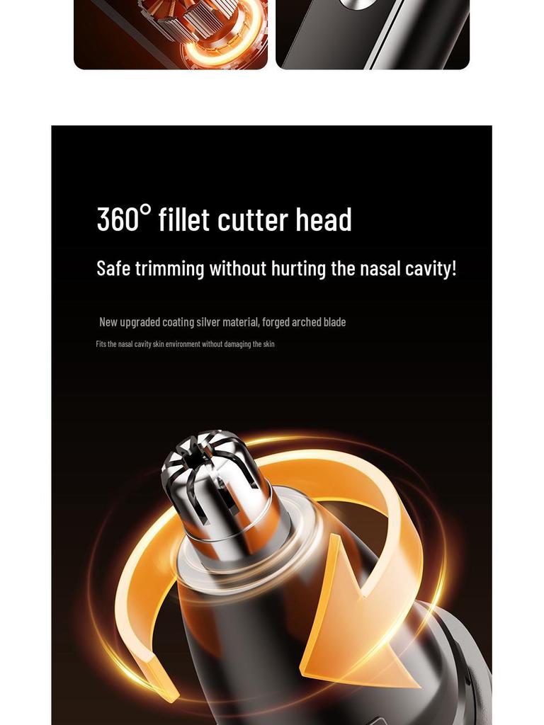 Men's Rechargeable Electric Nose Hair Trimmer & Shaver