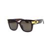 Eye-catching GG Plate Frame Square Sunglasses Women's Tortoiseshell