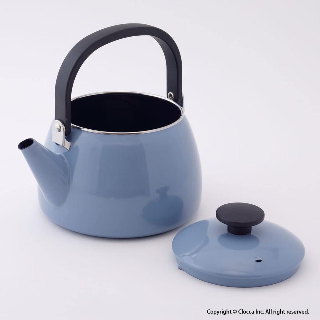 Fuji Enamel Wide Mouth Kettle 2.5L (Serenity Blue)