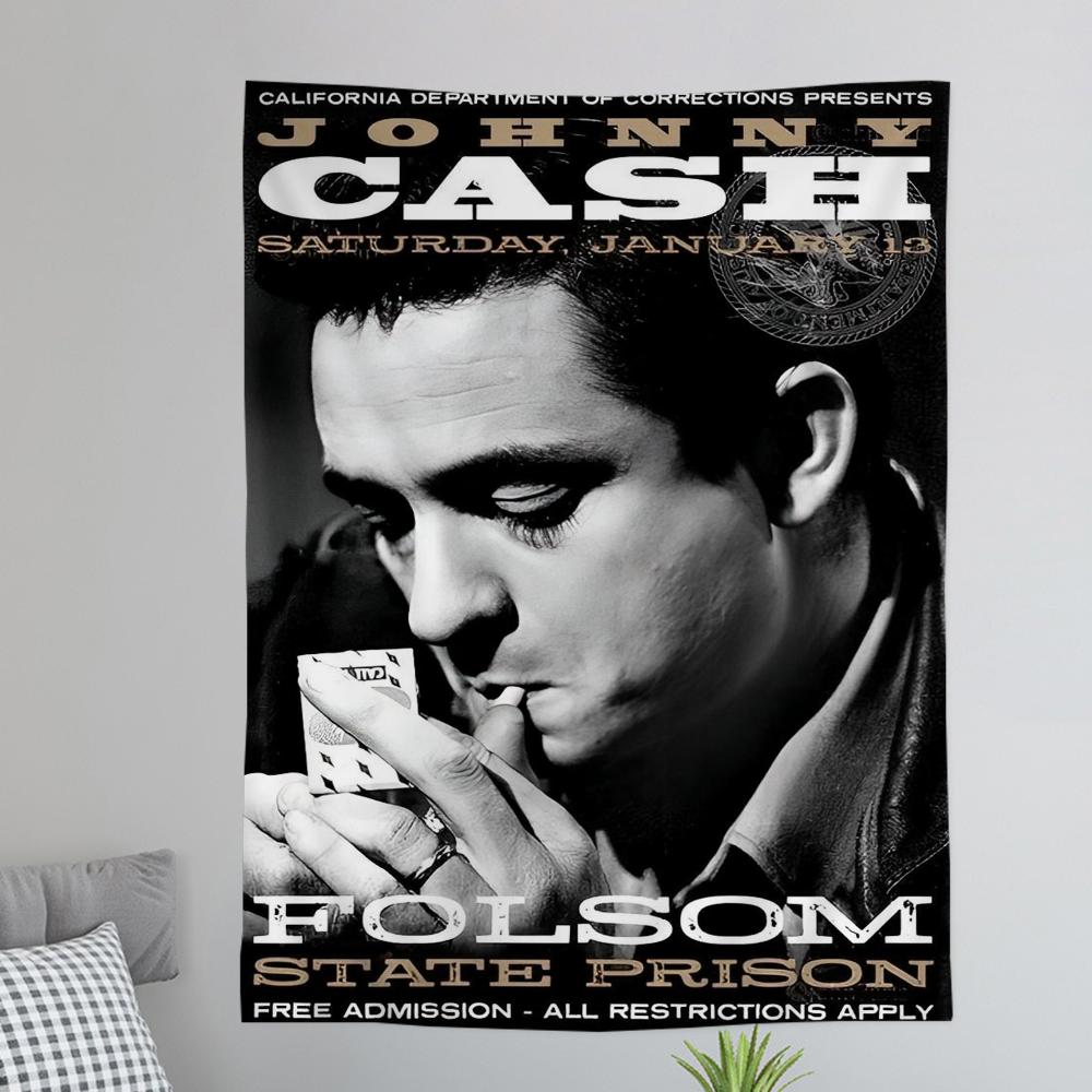 Famous JJohnny Cash Guitarist Hippie Wall Hanging Tapestries for Living Room Home Dorm Decor Art Home Decor