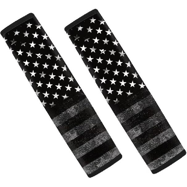 SEANATIVE Винтажный Американский Флаг Печать Накладка на Ремень Безопасности Автомобиля Защитный Чехол на Ремень Безопасности Комплект из 2 шт. Декор Салона Автомобиля