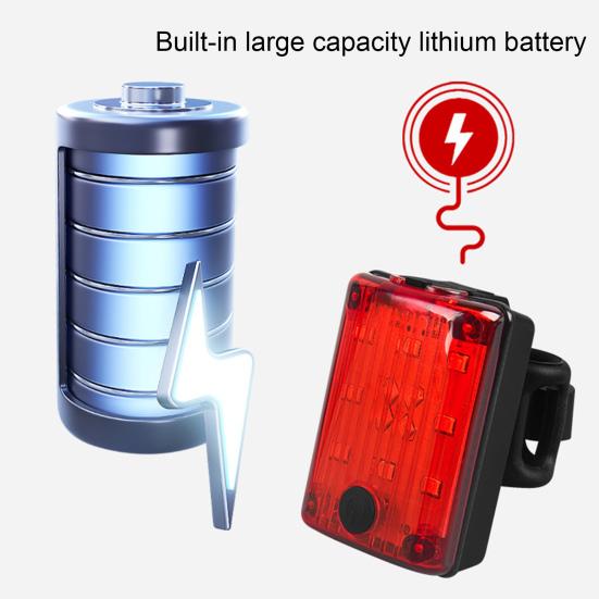 Задний фонарь для велосипеда USB перезаряжаемый водонепроницаемый ультра яркий светодиодный светильник Предупреждение о безопасности Детали велосипеда Съемный сигнал поворота Предупреждающий свет Аксессуары для велосипеда
