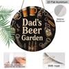 2D Flat 1pc, 8x8 in, Vintage Beer Garden Aluminum Metal Decorative Signs & Plaques - Dad's Beer Garden Wall Art with Beer Mugs, Bottles & Rustic