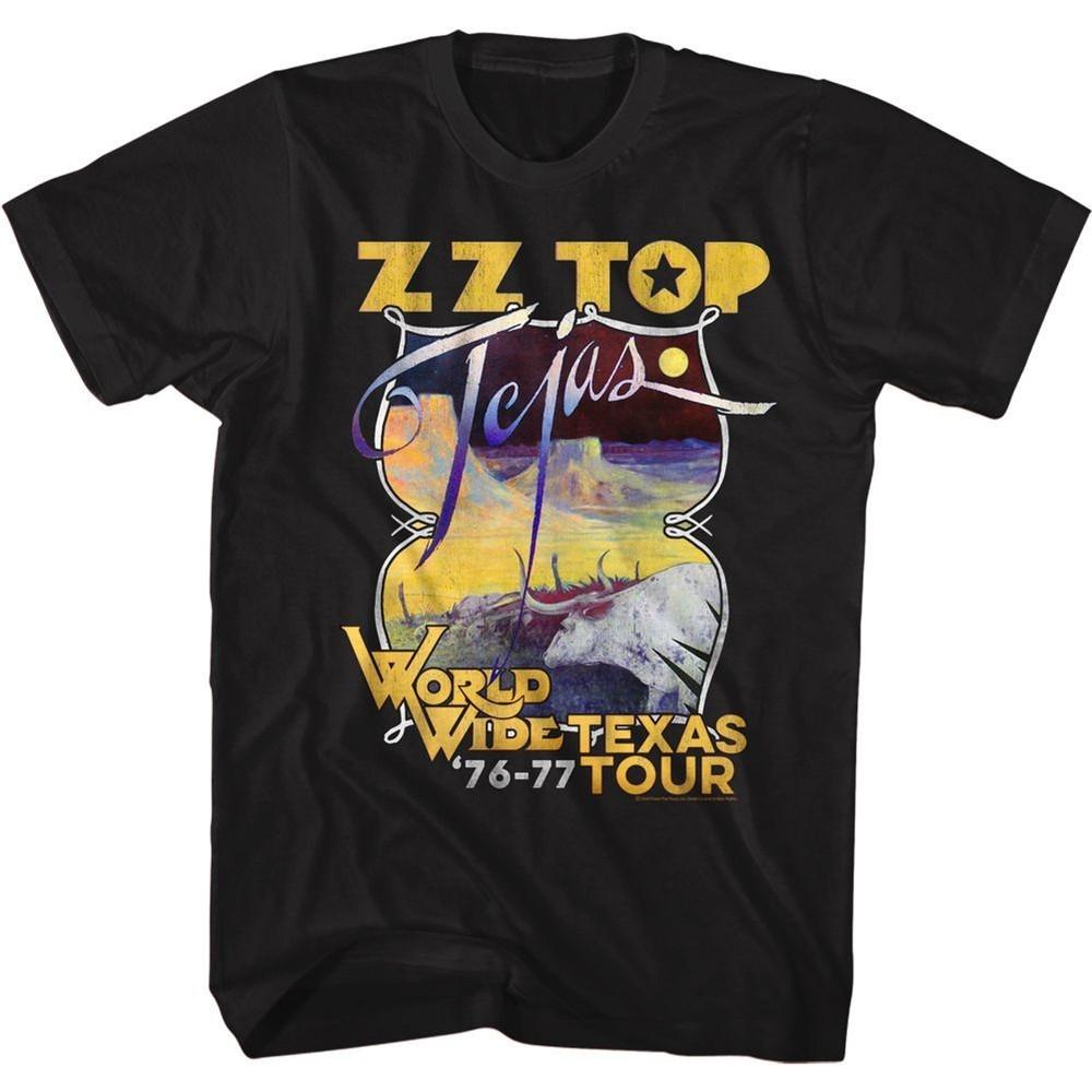 ZZ Top Tejas Tour Музыкальная футболка Топы Футболки Мужская Женская Унисекс