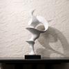 Abstract Resin Handicrafts Geometric Rotating Dancer Sculpture White Statue Decorative Figurines Home Decoration Accessories