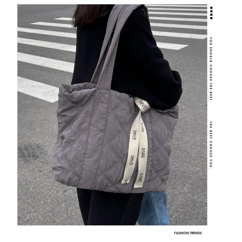 Пуховая сумка для отдыха, женская сумка на плечо, осенне-зимняя сумка Linggetote, сумка большой вместимости, студенческая сумка