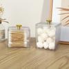 1/2 Pack Qtip Holder Dispenser Clear Bathroom Organizer Jar Cotton Swab/Pad/Ball Holder Container Cosmetics Storage Box