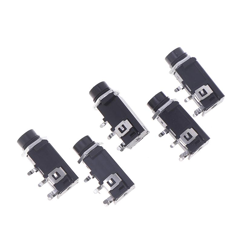 5 шт. Сделай сам 6,35/6,5 мм разъем позолоченный 4P стерео двухканальный микрофонный разъем шасси аудио адаптер гайка прямой разъем