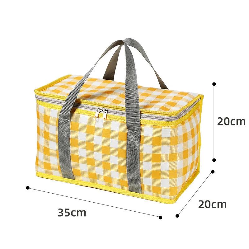 Large Capacity Portable Thermal Insulation Bag Picnic Basket Thickened Oxford Cloth Outdoor Hand Bags Travel Camping Equipment