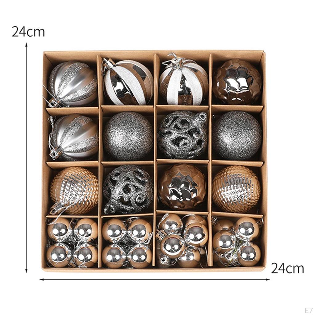 36 Pieces Christmas Ball Ornaments Tree Decorations Party Supplies Baubles for