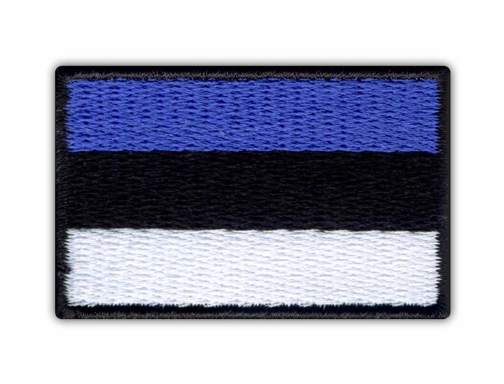 Patchion Flag of Estonia - Magnetic Backing - Embroidered Patch/Badge/Emblem