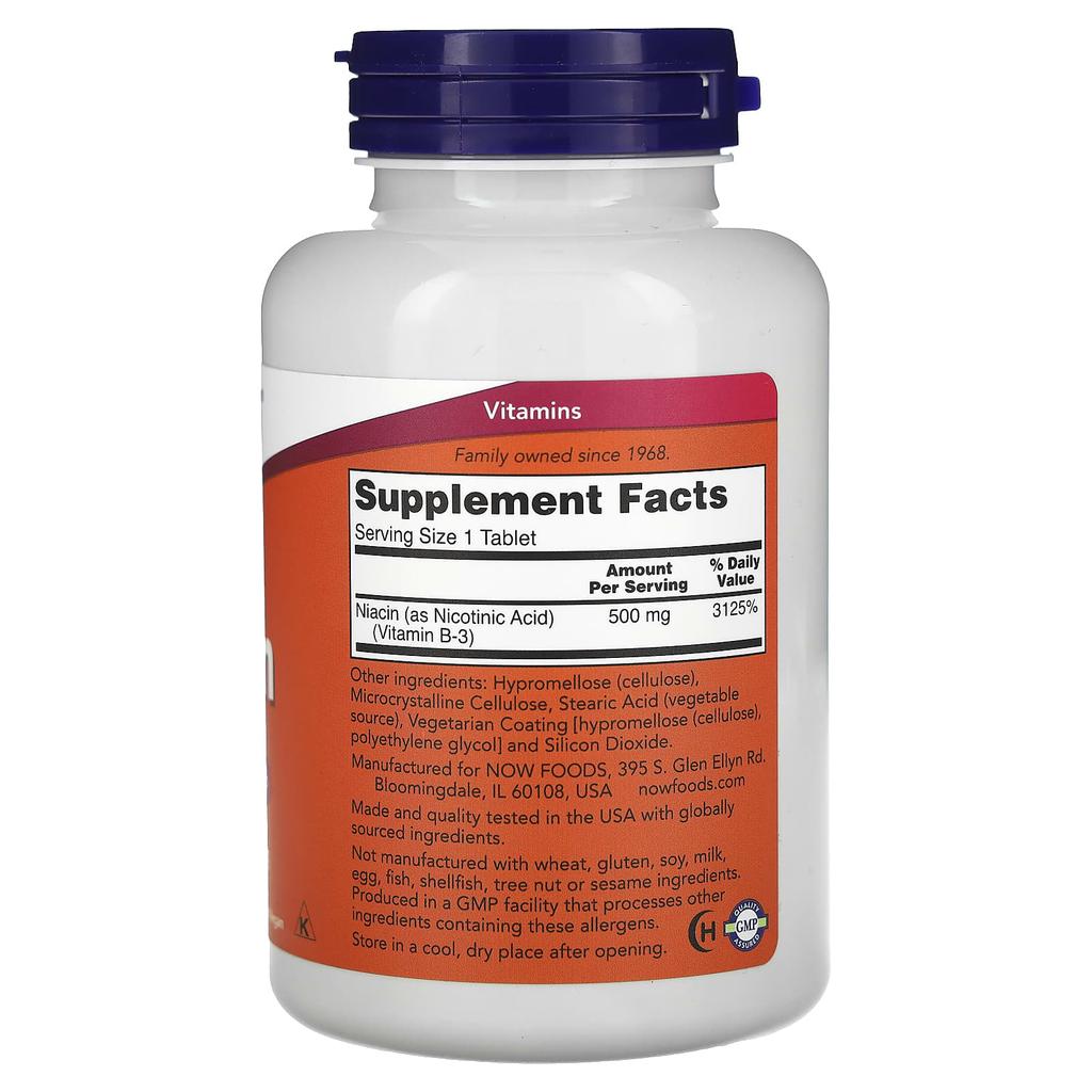 Niacin, 500 Mg, 250 Tablets
