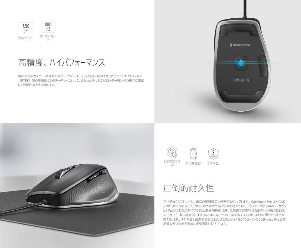 3Dconnexion CAD Mouse 3D Connection CadMouse Pro CMP 3DX-700080