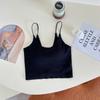 Hot Girl Black Suspender Women's Summer Sexy Outer Vest White Inner Tight Ins Thin Strap Short Top