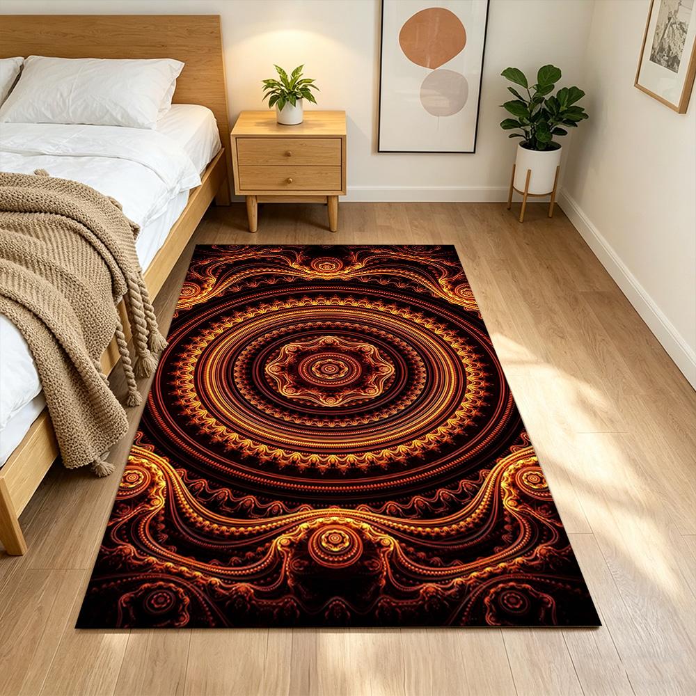 Mystic Tribal Pattern Art Non-Slip Home Carpet Design for Office Decor Living Room Gift