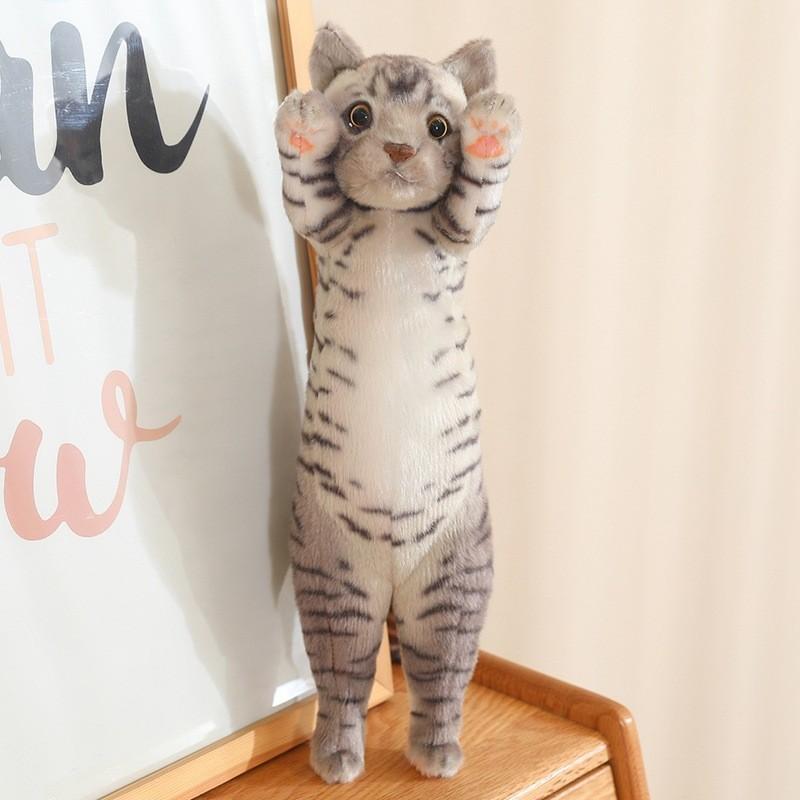 Playful Plush Cat Stuffed Toy Cute Lucky Cat Soft Doll For Kids Bedtime Companion
