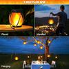 Hanging Solar Light Weathers Flame Light Smokeless Hemp Camping Light Dual Charging Flame Outdoor Entertainment