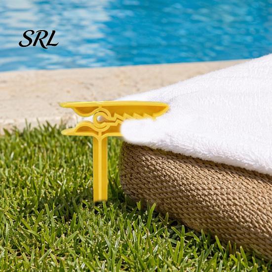 Beach Blanket Clips 4Pcs Towel Fixing Clip Stake, Windproof Outdoor Picnic Sand Spikes, Portable Holder Mat Clamps Fasteners