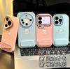 Розово-голубой держатель-котенок подходит для чехла мобильного телефона Apple 17PROMAX 15/16 Huawei Honor, чехол со всех сторон.