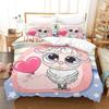 Мультяшный комплект пододеяльника с овечками, милые белые овечки, цветочный узор, размер кинг, квин, полный, для детей, мальчиков, девочек, подарок, полиэстеровый комплект постельного белья