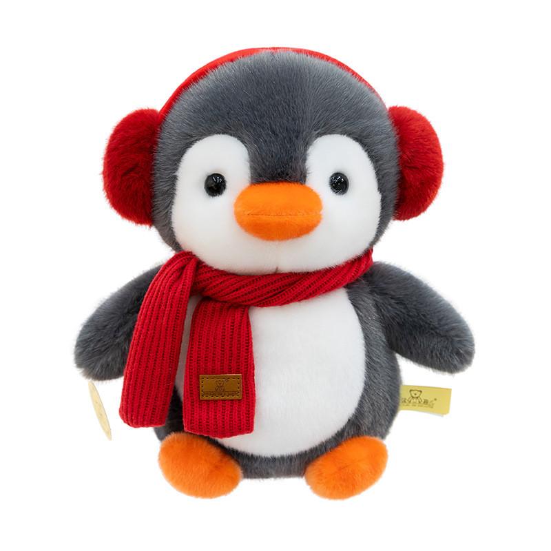 Penguin Plush Toy With Hat And Scarf For Kids Gift And Ocean Aquarium Souvenir